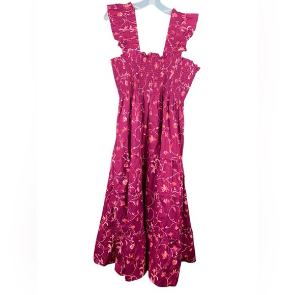 Hill House size 2x Ellie nap dress burgundy botanical red Pink trad cottage boh - Picture 3 of 11